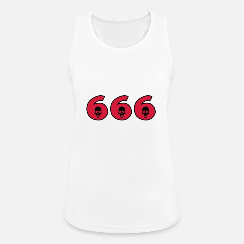 666 - Devil - Skull - Halloween - Women's Breathable Tank Top - white