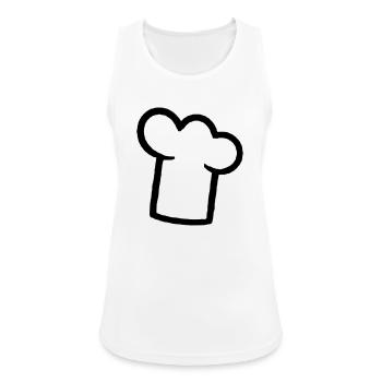 toque de cuisinier - Débardeur respirant Femme - blanc - Devant - Zoe (177cm)