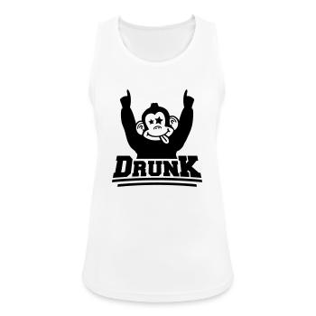 drunk_ape_funny_pe1 - Frauen Tank Top atmungsaktiv - Weiß - Vorne - Zoe (177cm)