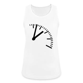 Zeit, Uhr - Frauen Tank Top atmungsaktiv - Weiß - Vorne - Zoe (177cm)