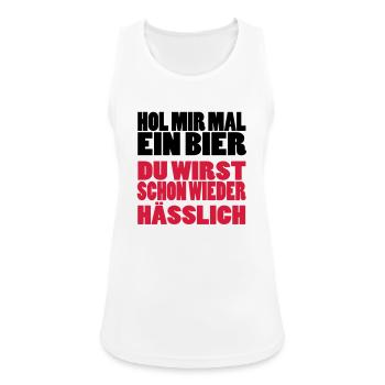 bier - Women's Breathable Tank Top - white - Front - Zoe (177cm)