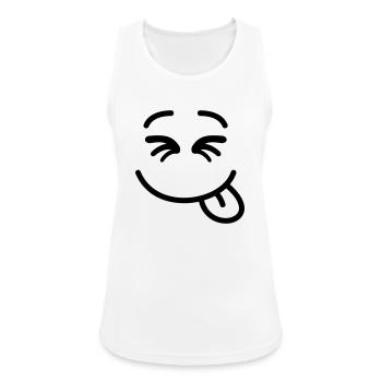 smiley_f1 - Débardeur respirant Femme - blanc - Devant - Zoe (177cm)
