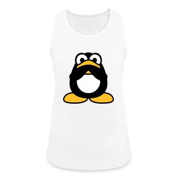 Penguin Nothing Talking Silent Hands Covering Mouth - Women's Breathable Tank Top - white - Front - Zoe (177cm)