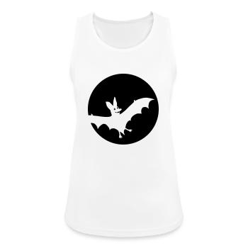 Fledermausmond - Frauen Tank Top atmungsaktiv - Weiß - Vorne - Zoe (177cm)