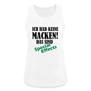 keine_macken_02 - Frauen Tank Top atmungsaktiv - Weiß - Vorne - Zoe (177cm)