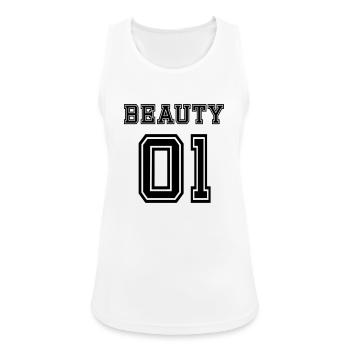 Beauty - Frauen Tank Top atmungsaktiv - Weiß - Vorne - Zoe (177cm)