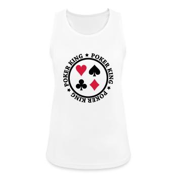 Poker King Design - Frauen Tank Top atmungsaktiv - Weiß - Vorne - Zoe (177cm)
