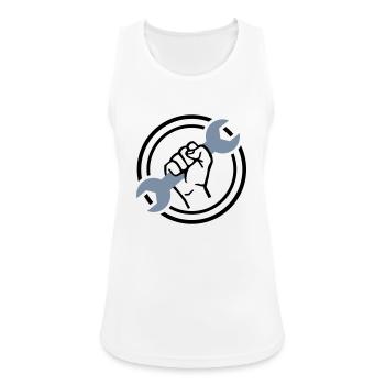 Mechaniker - Frauen Tank Top atmungsaktiv - Weiß - Vorne - Zoe (177cm)
