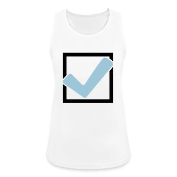Rectangular hook logo - Women's Breathable Tank Top - white - Front - Zoe (177cm)
