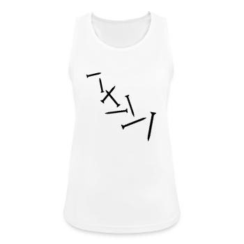 Schraube - Frauen Tank Top atmungsaktiv - Weiß - Vorne - Zoe (177cm)