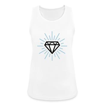 diamant - Débardeur respirant Femme - blanc - Devant - Zoe (177cm)