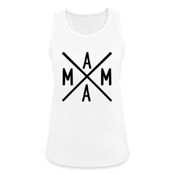 Mama - Frauen Tank Top atmungsaktiv - Weiß - Vorne - Zoe (177cm)