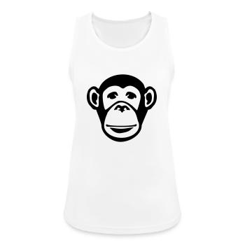 monkey_face_f1 - Women's Breathable Tank Top - white - Front - Zoe (177cm)