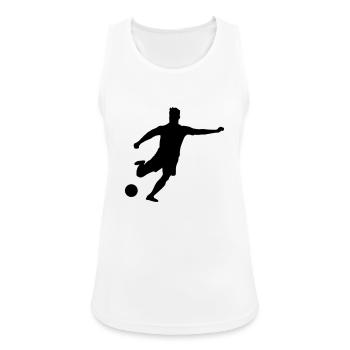 fussballer__f1 - Débardeur respirant Femme - blanc - Devant - Zoe (177cm)