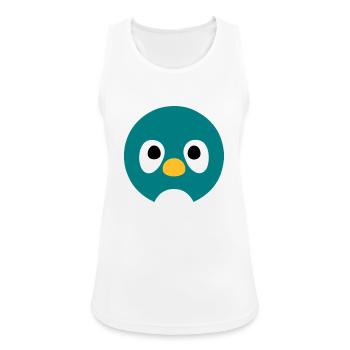 Cartoon Penguin Face - Women's Breathable Tank Top - white - Front - Zoe (177cm)