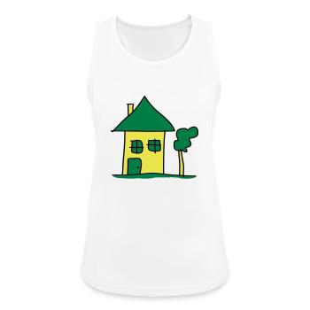 house - Women's Breathable Tank Top - white - Front - Zoe (177cm)