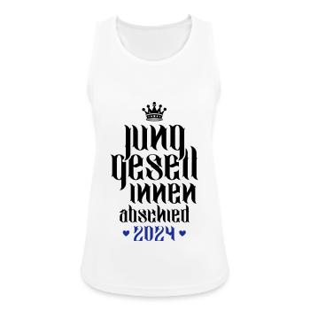 Jga 2024 Junggesellinnenabschied - Frauen Tank Top atmungsaktiv - Weiß - Vorne - Zoe (177cm)