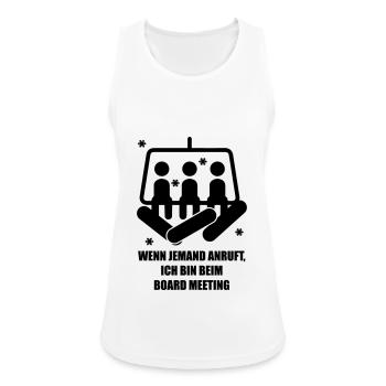 snowboard - Women's Breathable Tank Top - white - Front - Zoe (177cm)