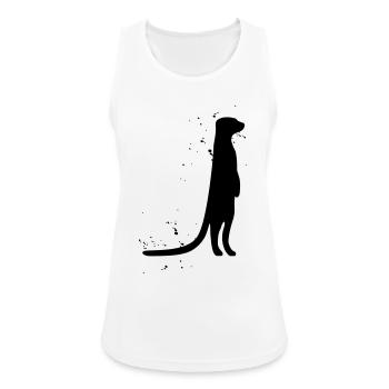 suricates - Débardeur respirant Femme - blanc - Devant - Zoe (177cm)