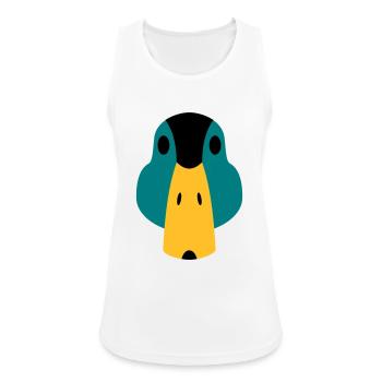 Ente / stilisiert - Frauen Tank Top atmungsaktiv - Weiß - Vorne - Zoe (177cm)