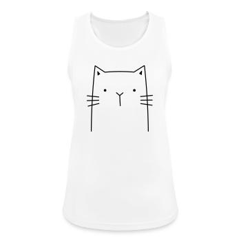 Chat Kitten Idée cadeau pour amis chat - Débardeur respirant Femme - blanc - Devant - Zoe (177cm)