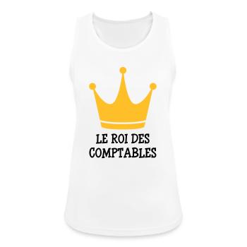 comptable / comptabilité / argent / Finance / Euro - Débardeur respirant Femme - blanc - Devant - Zoe (177cm)