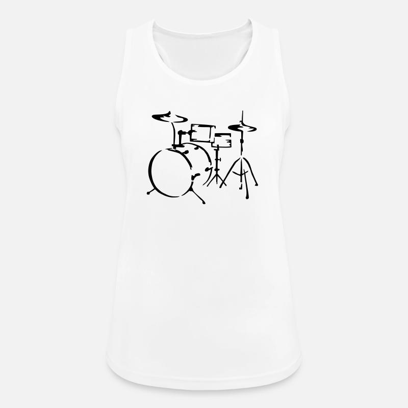 drum - Women's Breathable Tank Top - white
