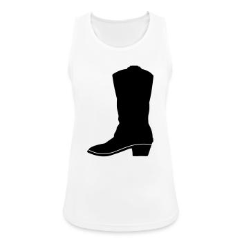 Cowboy western boot - Women's Breathable Tank Top - white - Front - Zoe (177cm)