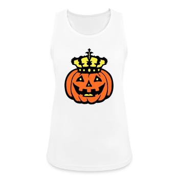 Halloween Pumpkin King Crown King Pumpkin Ruler - Women's Breathable Tank Top - white - Front - Zoe (177cm)
