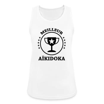 Bestes Aikido – Aikido - Frauen Tank Top atmungsaktiv - Weiß - Vorne - Zoe (177cm)