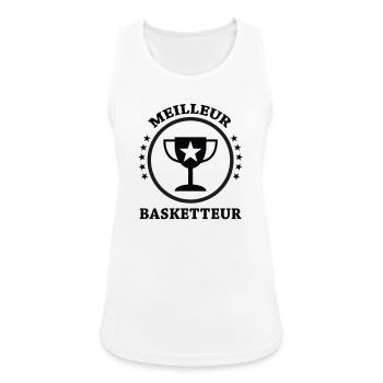 Meilleur Basketteur - Débardeur respirant Femme - blanc - Devant - Zoe (177cm)