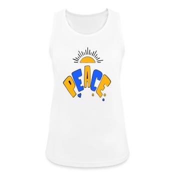 Peace - Women's Breathable Tank Top - white - Front - Zoe (177cm)