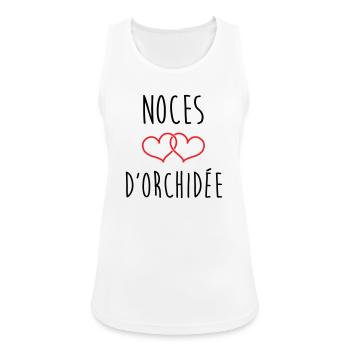 Orchid Wedding 55 years of marriage - Women's Breathable Tank Top - white - Front - Zoe (177cm)
