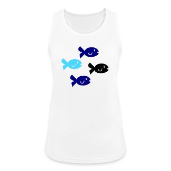 Pisces Silhouette - Women's Breathable Tank Top - white - Front - Zoe (177cm)