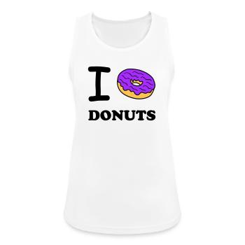 i love donuts - Women's Breathable Tank Top - white - Front - Zoe (177cm)