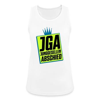 Junggesellenabschied JGA Neon Design - Frauen Tank Top atmungsaktiv - Weiß - Vorne - Zoe (177cm)