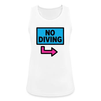 No Diving Sign Pool Retro - Women's Breathable Tank Top - white - Front - Zoe (177cm)