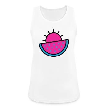 Watermelon Sun 90s Pop Art - Women's Breathable Tank Top - white - Front - Zoe (177cm)