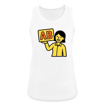 Enseignant à l’école primaire ABC Vector - Débardeur respirant Femme - blanc - Devant - Zoe (177cm)