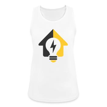 Electric Home Light Bulb Logo - Women's Breathable Tank Top - white - Front - Zoe (177cm)