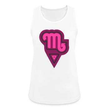 Tierkreis, Stammesskorpion und Wasser - Frauen Tank Top atmungsaktiv - Weiß - Vorne - Zoe (177cm)