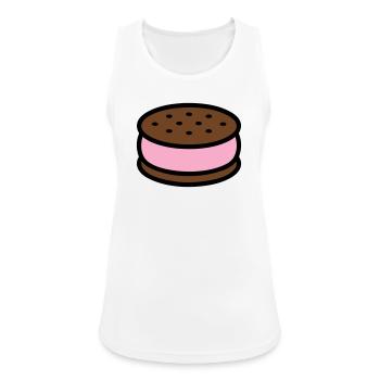 Eissandwich Keks Grafik - Frauen Tank Top atmungsaktiv - Weiß - Vorne - Zoe (177cm)