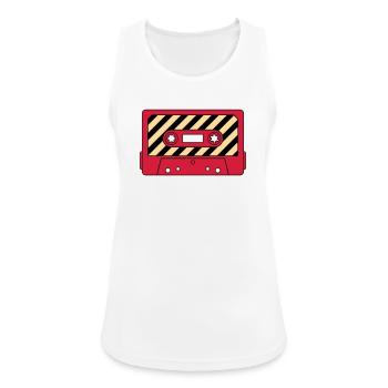 Cassette Retro Mixtape – Music Cult Motif - Women's Breathable Tank Top - white - Front - Zoe (177cm)