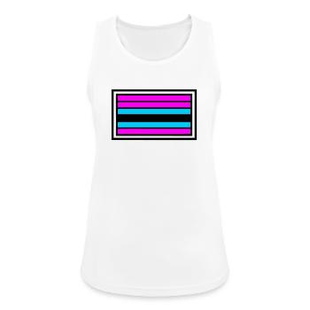 Pride Flagge Streifen Logo - Frauen Tank Top atmungsaktiv - Weiß - Vorne - Zoe (177cm)