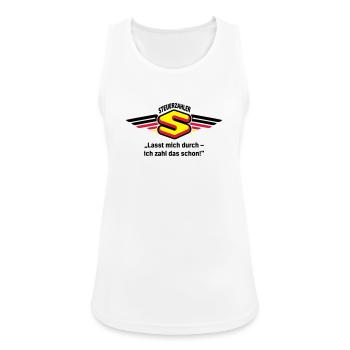 Steuerzahler - Lasst mich durch ... - Frauen Tank Top atmungsaktiv - Weiß - Vorne - Zoe (177cm)