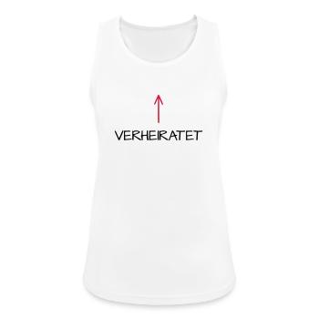 Verheiratet Pfeil Hochzeit Partnerlook - Frauen Tank Top atmungsaktiv - Weiß - Vorne - Zoe (177cm)
