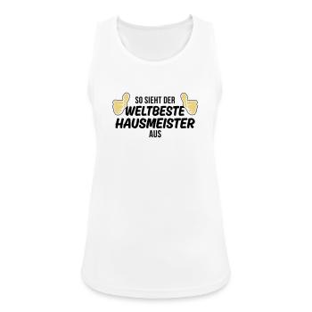 der weltbeste hausmeister - Frauen Tank Top atmungsaktiv - Weiß - Vorne - Zoe (177cm)