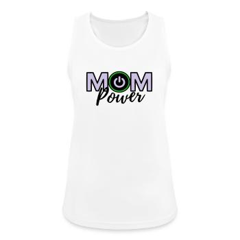 Mom power - Women's Breathable Tank Top - white - Front - Zoe (177cm)