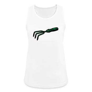 Garden Claw Hand Cultivator Icon - Women's Breathable Tank Top - white - Front - Zoe (177cm)