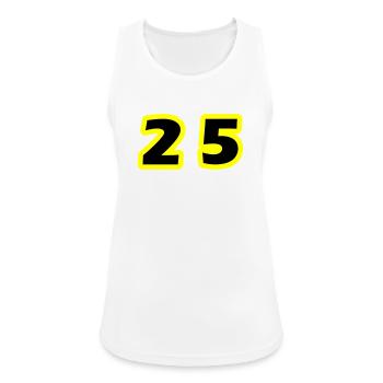 25 Zahl symbol - Frauen Tank Top atmungsaktiv - Weiß - Vorne - Zoe (177cm)